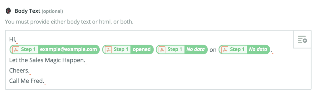email notifications