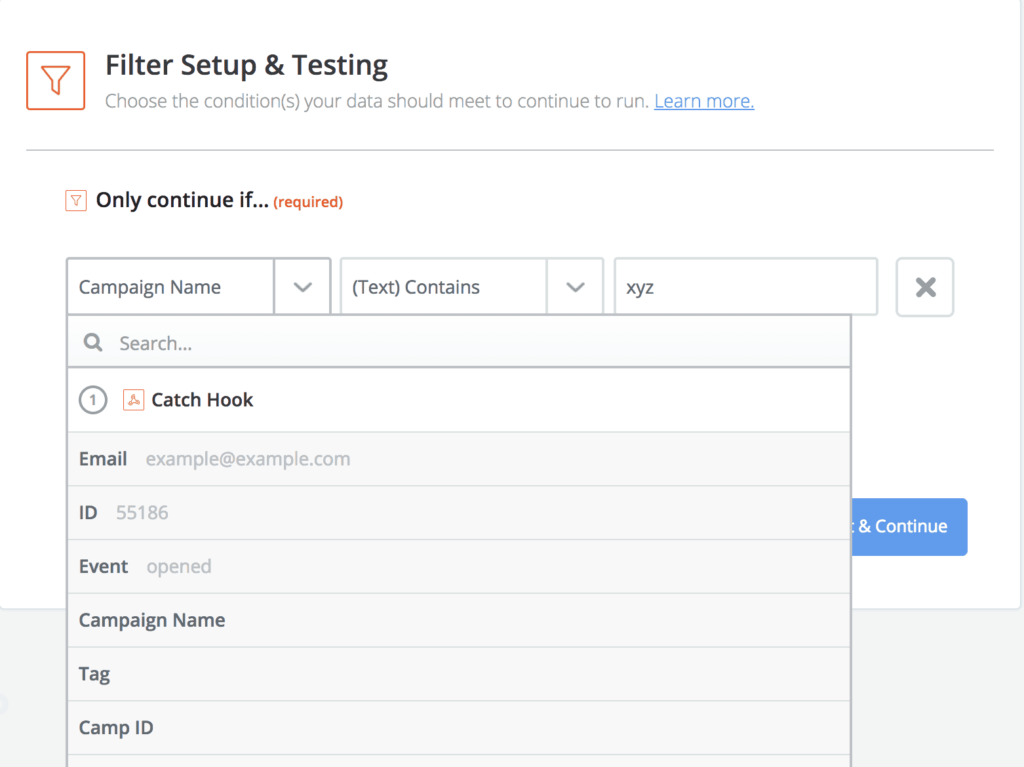 filter zapier