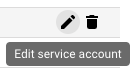 edit service account