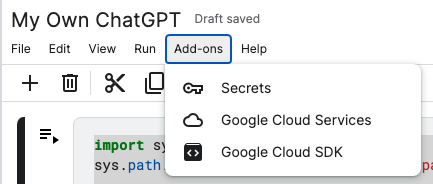 Store a secret key in Kaggle