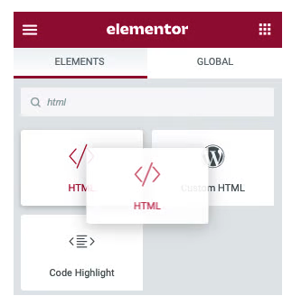 Elementor HTML module