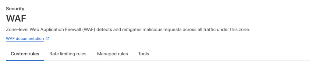 Cloudflare WAF Security Rules