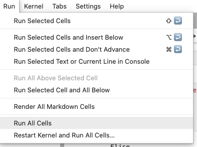 Rull All Cells of your notebook