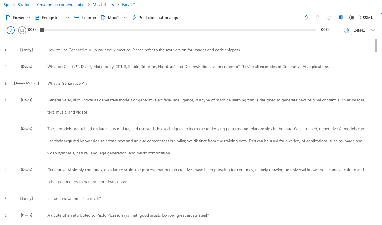 Using Microsoft Azure TTS Service to transform this article into a podcast