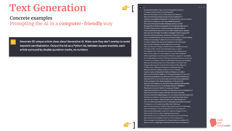 Generate a Python list of 50 titles with ChatGPT