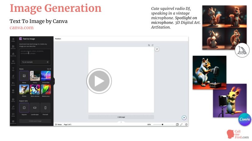AI image generation with Canva