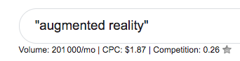augmented reality suggestions