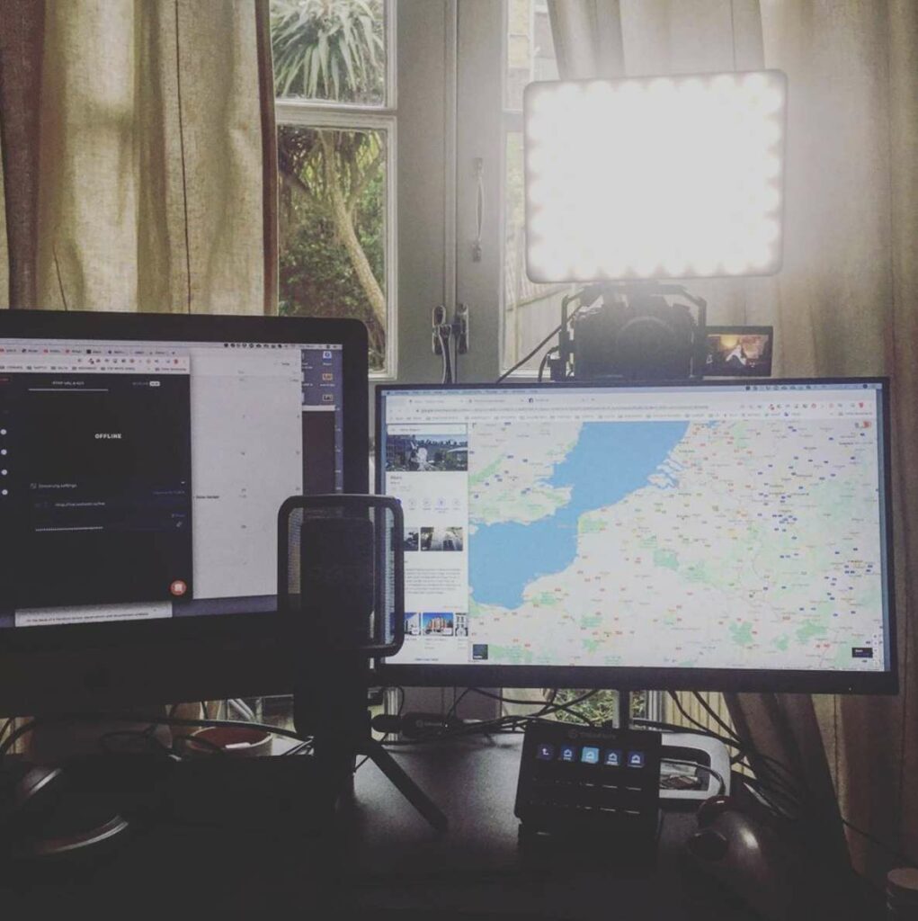Live streaming setup to broadcast from home, full gear list