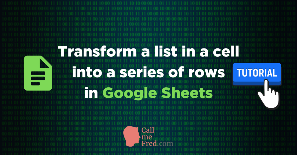 transform a list in a cell in a series of rows