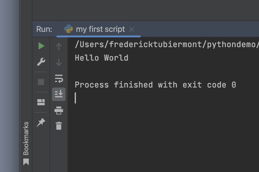 Python Console Hello World