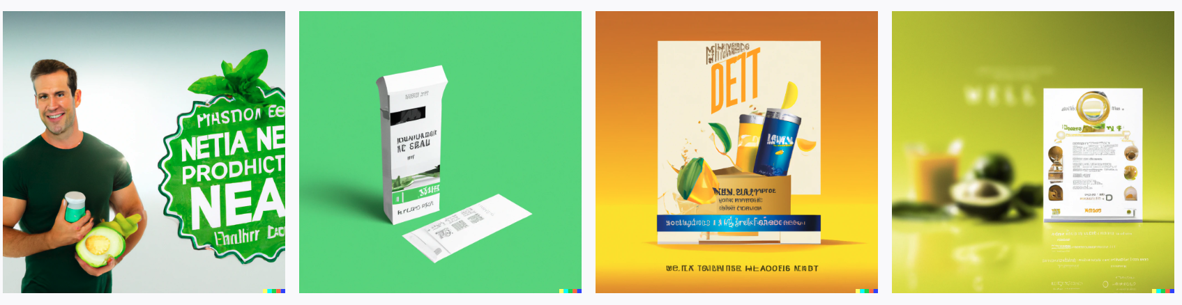 marketing creative for a wellness brand offering diet products